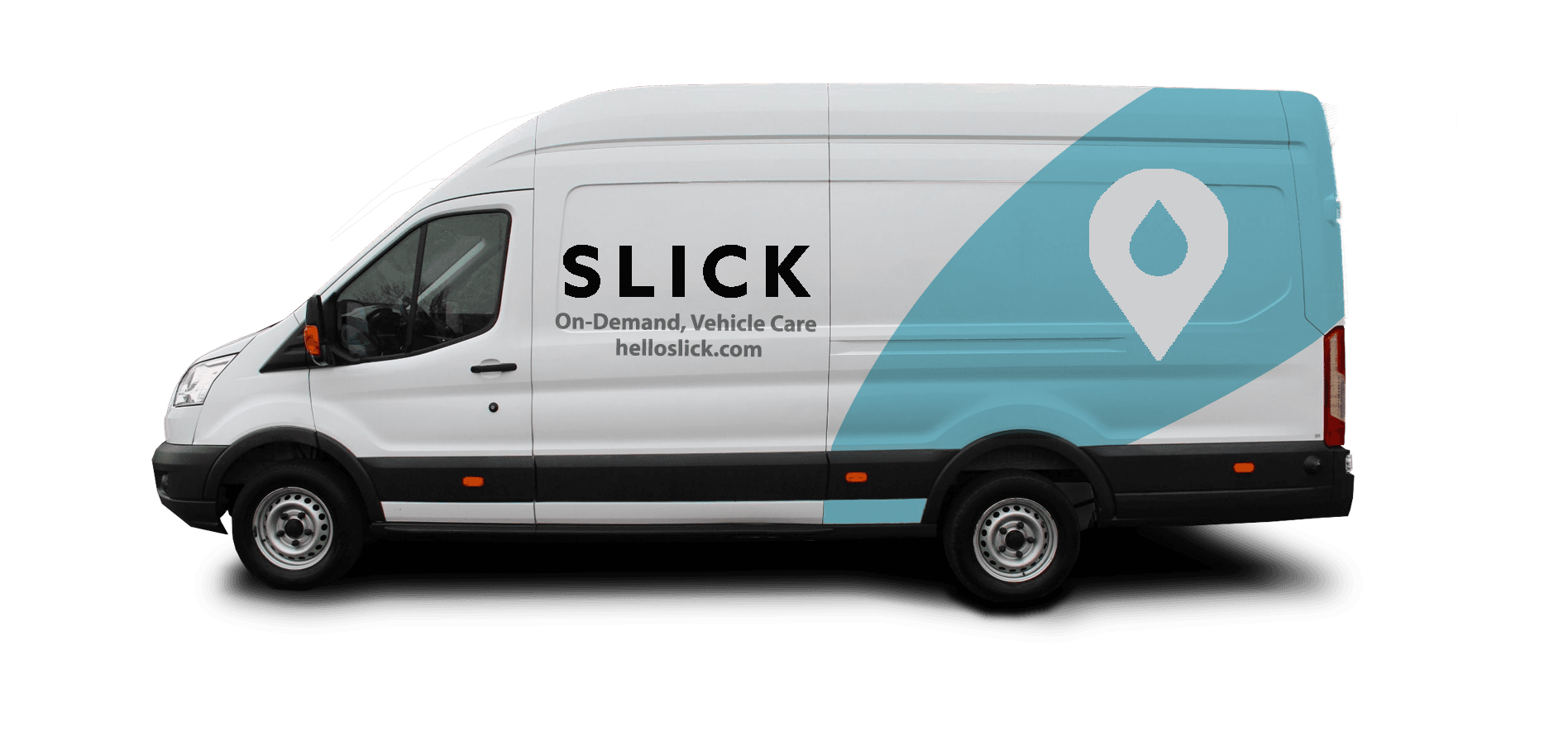 Slick-branded transit van